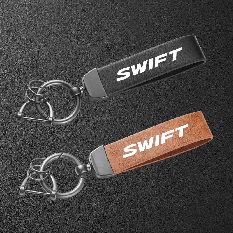 High-Grade Leather Car Keychain Holder Keyring For Suzuki Swift Sport zc33s zc31s zc72s Accessories