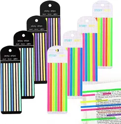 Highlighter Tape，1280 Pcs Long Transparent Highlighter Strips Page Markers Tabs for Annotating Books Removable Clear Highlighter