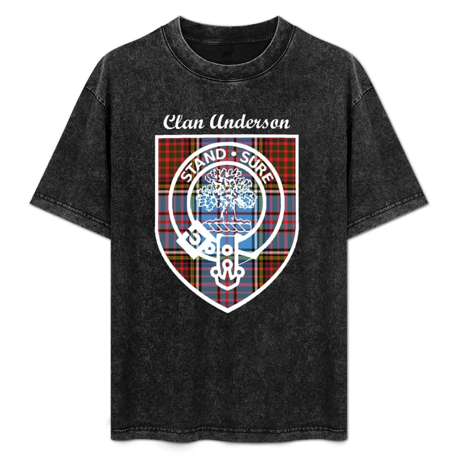 

Anderson surname last name Scottish Clan tartan badge crest T-Shirt for a boy anime tshirt men clothings