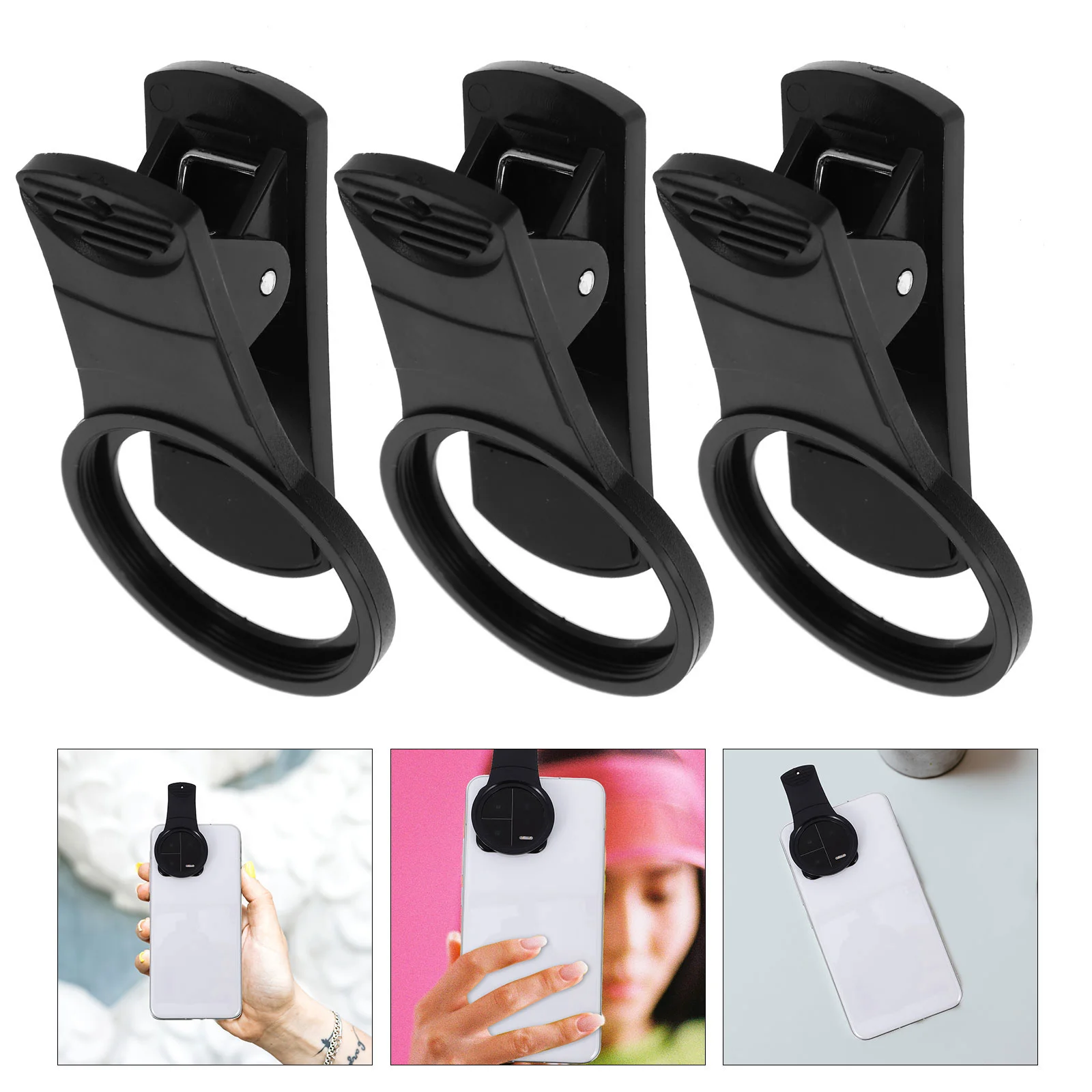 

3 PCS Wide Angle Lens for Cellphone Wide-angle Clip Mobile Phones Thread Macro Cellular
