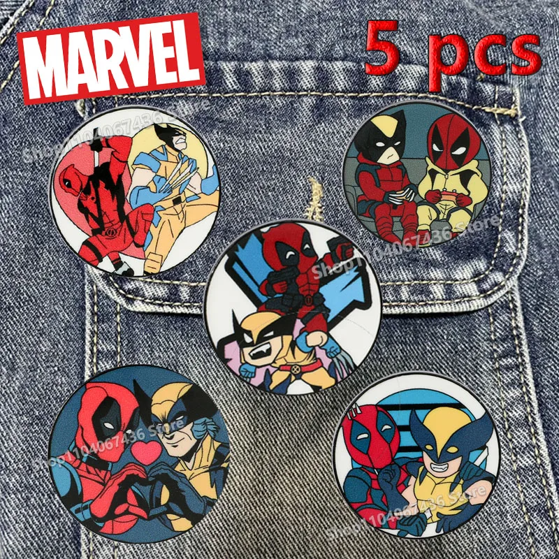 Anime Deadpool Metal Brooch Cartoon Enamel Pins Backpack Badges Accessories Pines for Women Man Jewelry Decoration Gifts