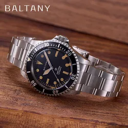 Baltany 2024 New Diving Nh38 Men's Automatic Mechanical Watch Sapphire Stainless Steel Waterproof 20Bar Luminous C3 Reloj Hombre