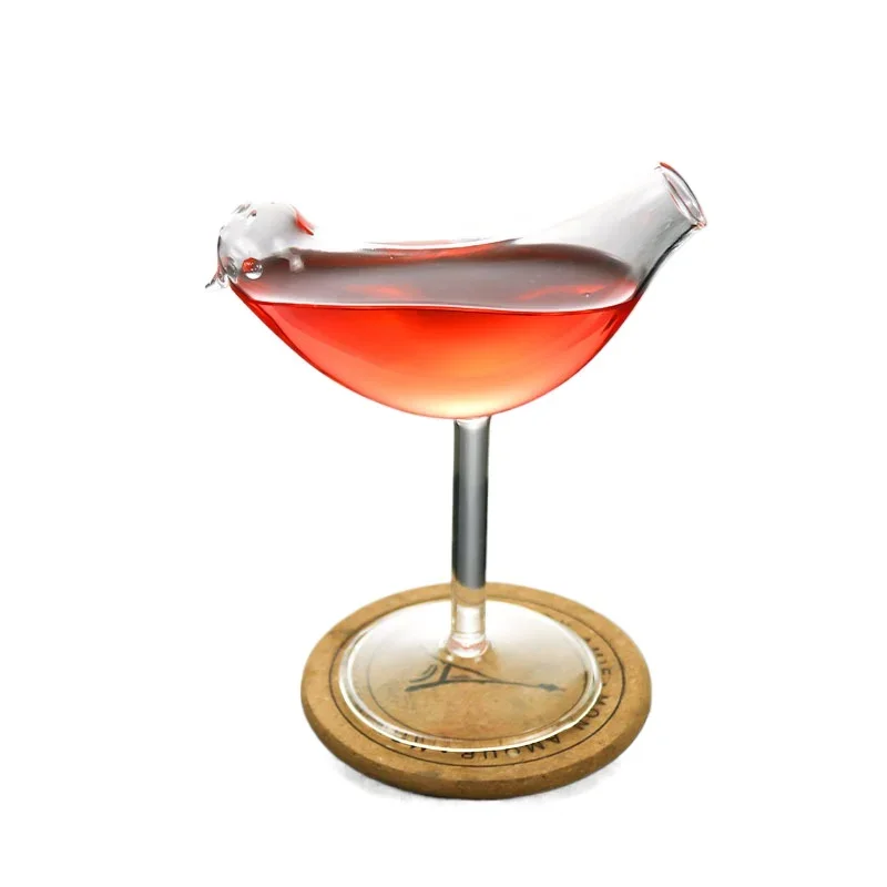 

Creative glass birdie wine molecular cigarette personalized goblet Internet celebrity cocktail