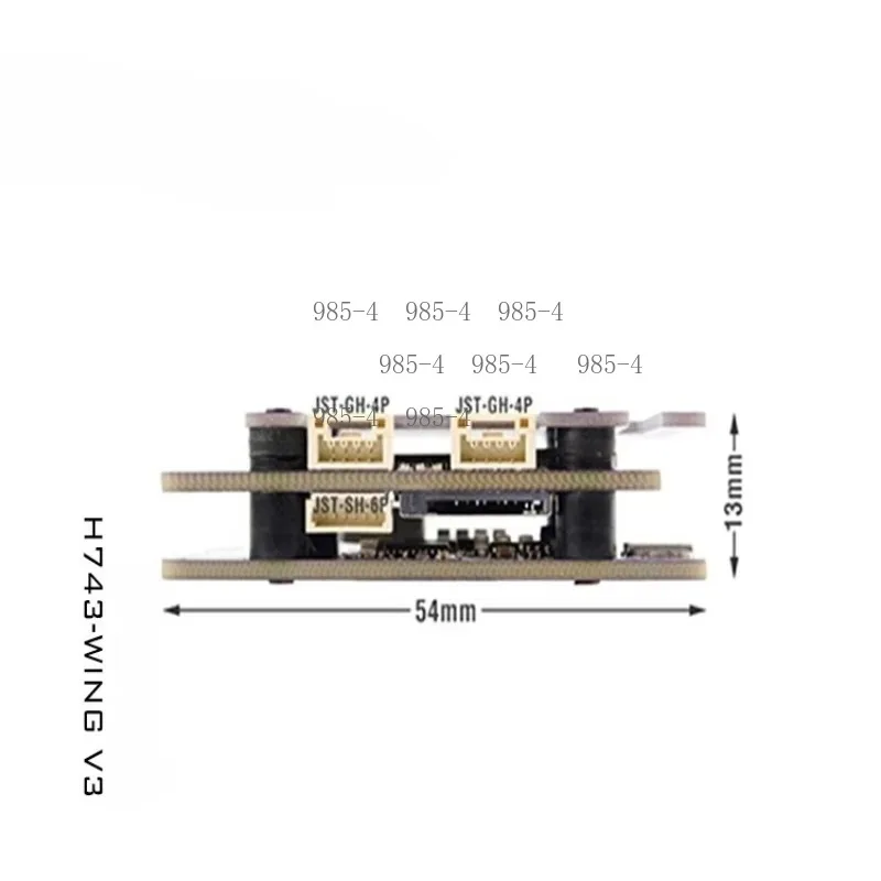 H743-WING V3 Flying Wing Control Module Dual Visual Input Device Data Logging OSD System