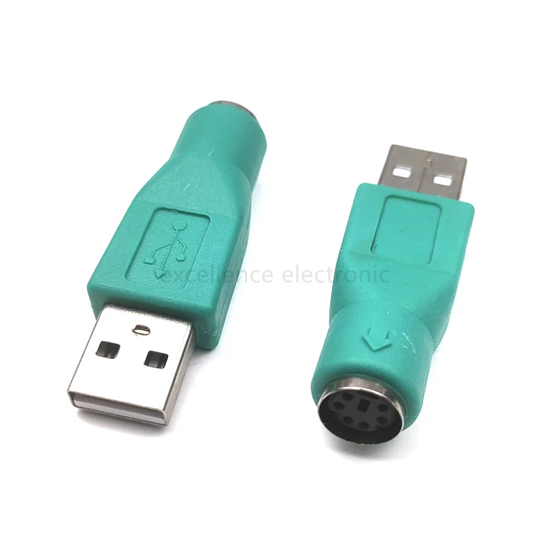 2pcs USB Male Female to PS2 Connector For PS/2 Female Cable Adapter Converter For Computers PC Laptop Notebooks Keyboard Mouse