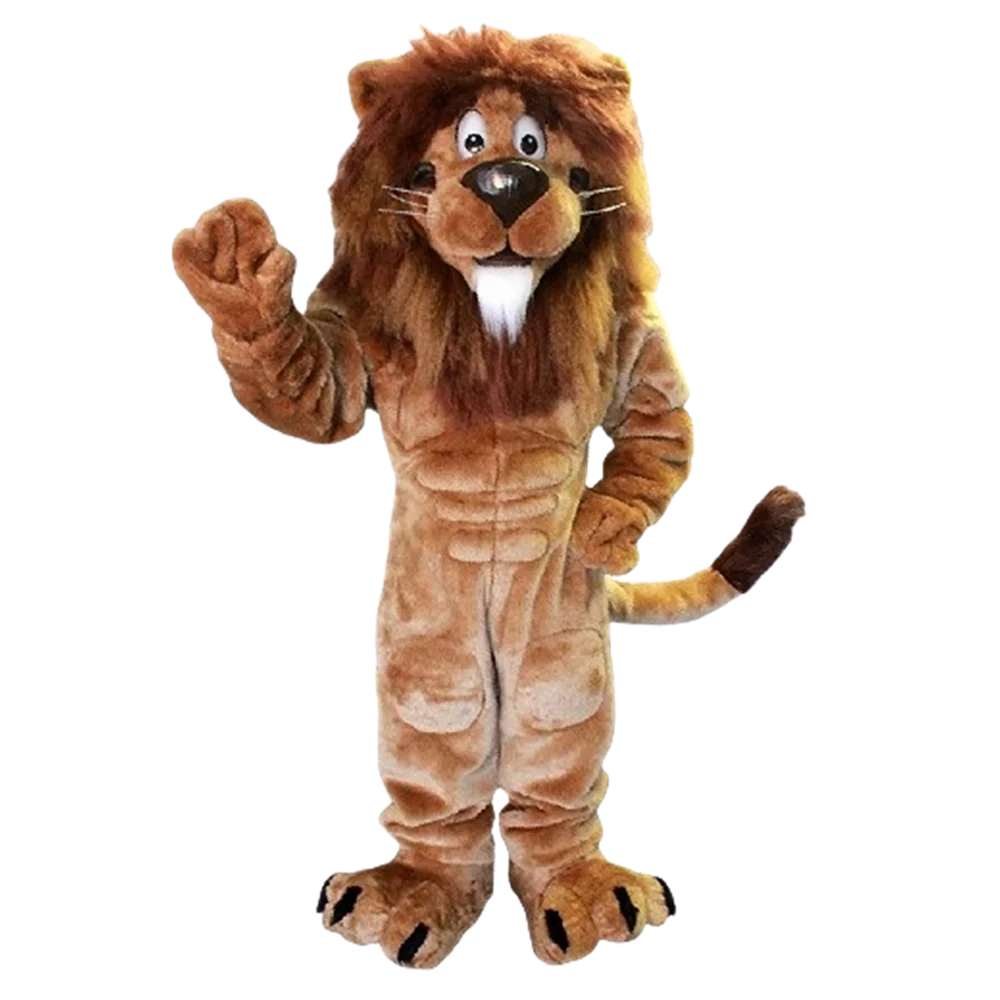 Cartoon Lion Mascot Costume Adult Size Wild Animal Male Lion Carnival Party Cosply Mascotte Fit Suit Kit EMS FREE SW1001