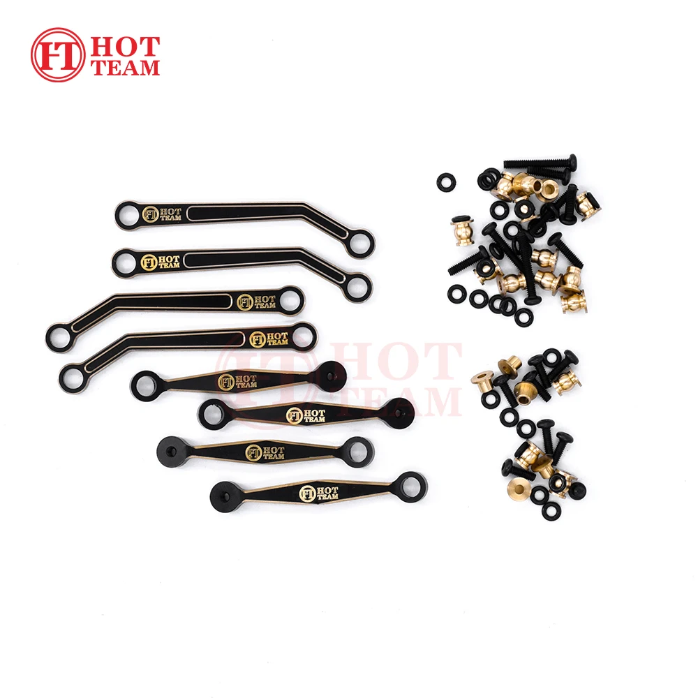 

Hot Team Brass Chassis Rods for FMS FCX24 Car 8pcs/set (Black Golden Color)