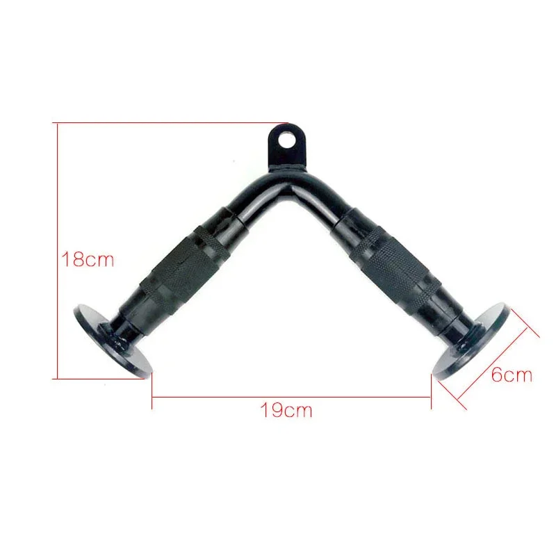 Home Gym Fitness V-bar Pulley Cable Rowing Machine Workout Attachment Biceps Triceps Arm Muscle Strength Training V Handle Grips