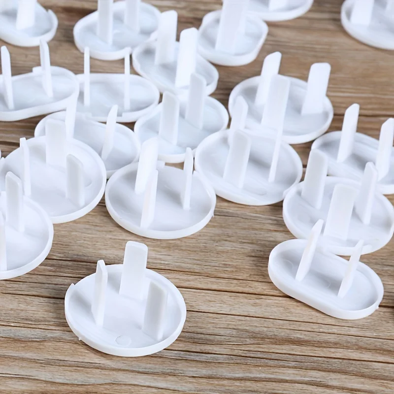 20pcs Shockproof Adolescent Safety Socket Covers - Fits 2-Pin & 3-Pin Outlets, Easy Installation, No Power Required