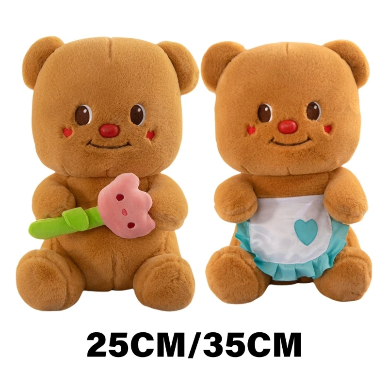 

Stuffed Animals Bear Butter Couch Decors Soft Toy Baby Toy for Toddlers Emotion Smooth Christmas Gift