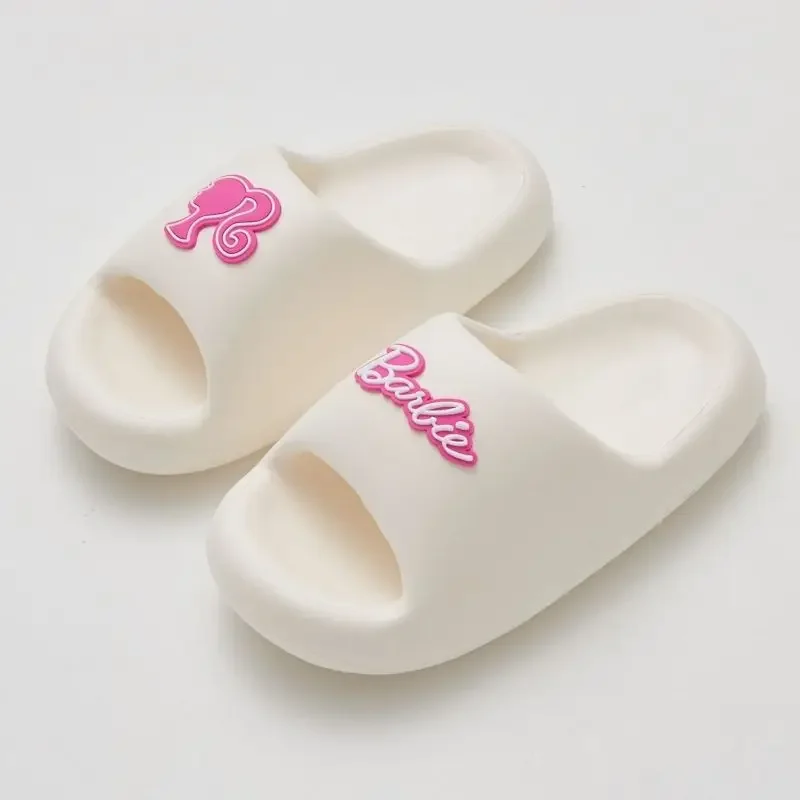 Barbie Slippers Soft Kawaii Home Bathroom Anti Slip Cartoon Decoration Practical Fashion Sandals Cute Girl Kids Gifts