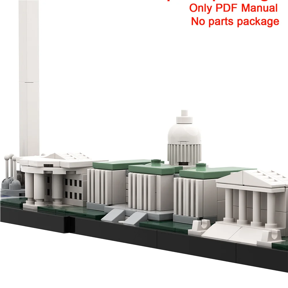 MOC City Washington DC Skyline klocki PDF ręczna architektura części modelu lista (tylko instrukcja PDF, bez części)