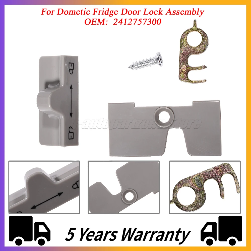 

New For Dometic Fridge Door Lock Assembly For Electrolux Fridge Door Catch Kit 2412757300