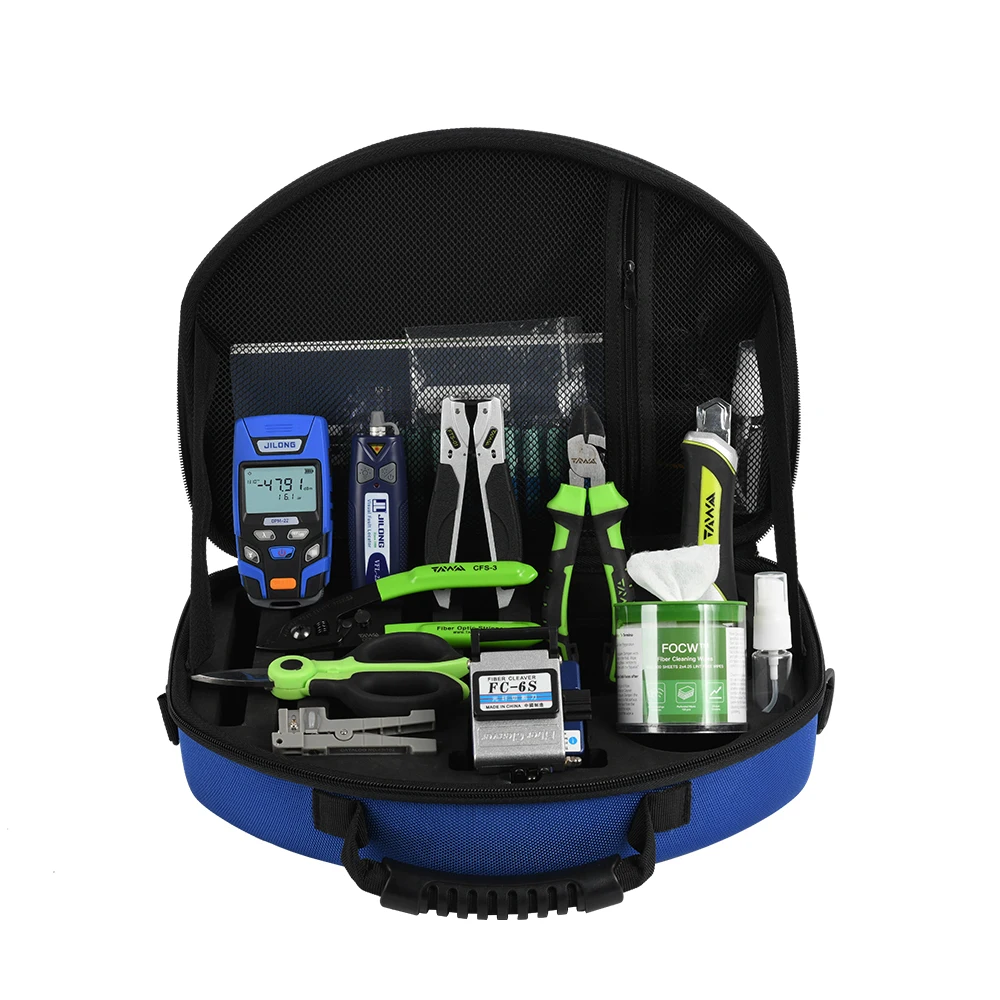 

JILONG JFH Series FTTH Tool Set Tool Kit Include Optical Fiber Cleaver Optical Power Meter Optical Light Source VFL