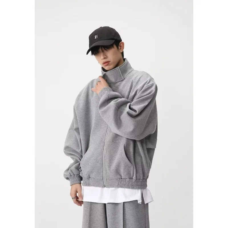 Autumn Sports Set Men Sports Cardigan Jacket and Jogging Wide Leg Pants Fashion Loose Fishing 2-piece Sets Unisex Tracksuits