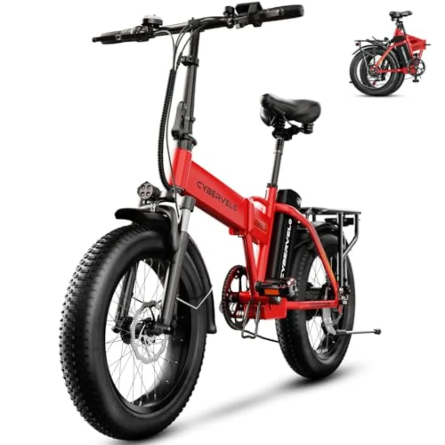 

Folding Electric Bike for Adults20x3 Fat Tire, 48V Removable Battery, All-Terrain E-Bike with 7-Speed, Front Suspension Powerfu