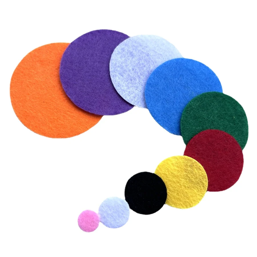 Beautiful colored non-woven fabric circular felt DIY sewing scrapbook handmade accessories various colors  sizes to choose from