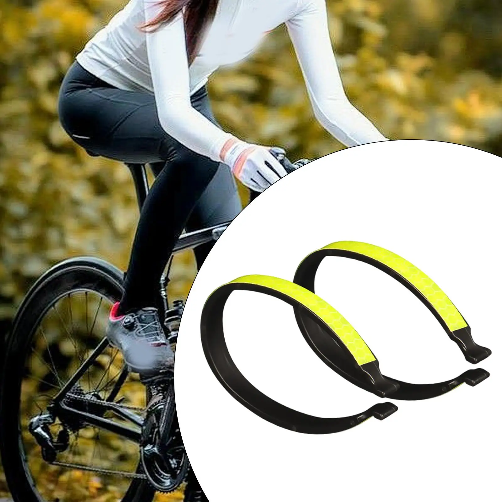 2x Bicycle Safety Pants Clips Cycling Ankle Safety Band Runners Cycling Trouser