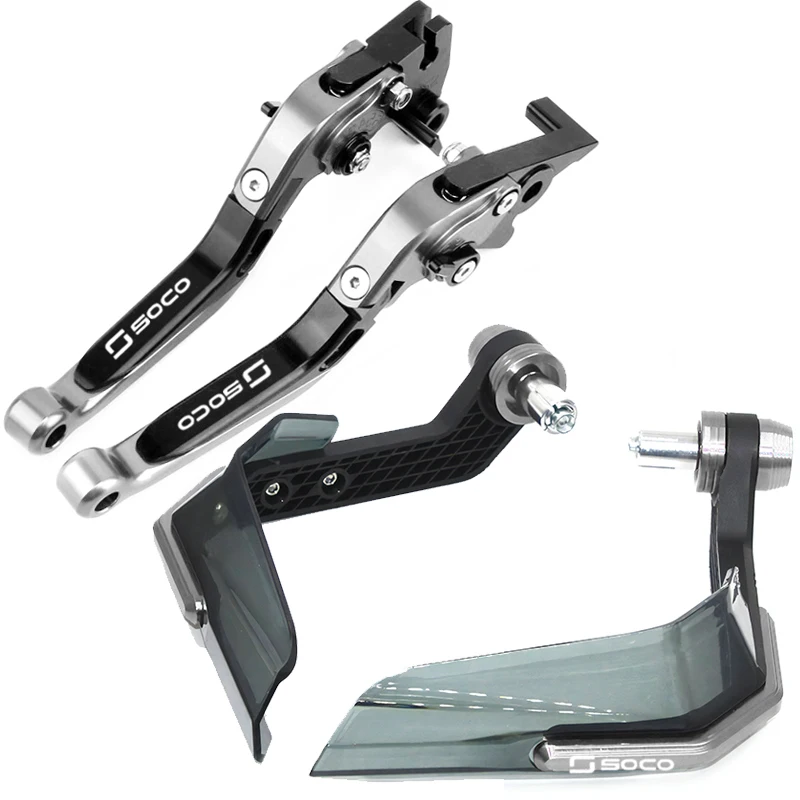 

Super Soco TC TCmax TS TSx Brake Lever Set, Extendable Handle Levers Motor Bike Parts Windproof Handguard Hand Shield