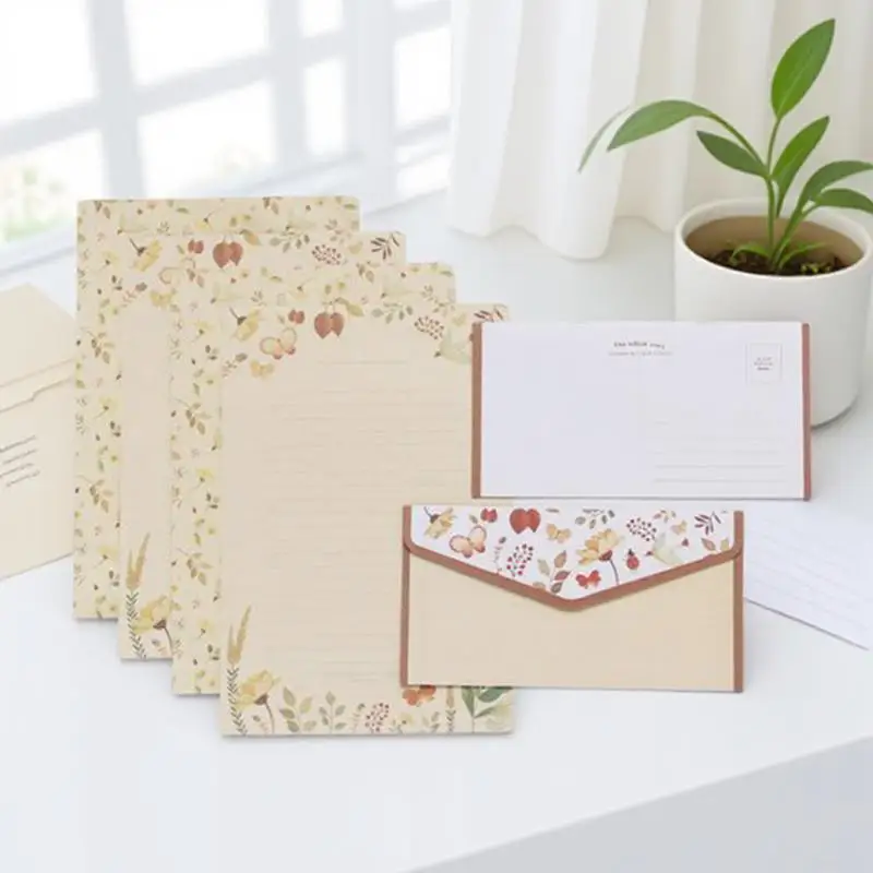 

Набор из 5 комплектов цветной бумаги для писем и конвертов: 15 конвертов, 30 листов бумаги для писем, приглашений и благодарностей