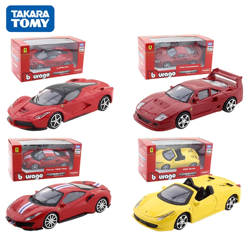 

TAKARA TOMY Tomica Presents Burago Ferrari Series F40 F50 Enzo Dino 246 GT LaFerrari FXX K Diecast Metal Model Collectibles Toys