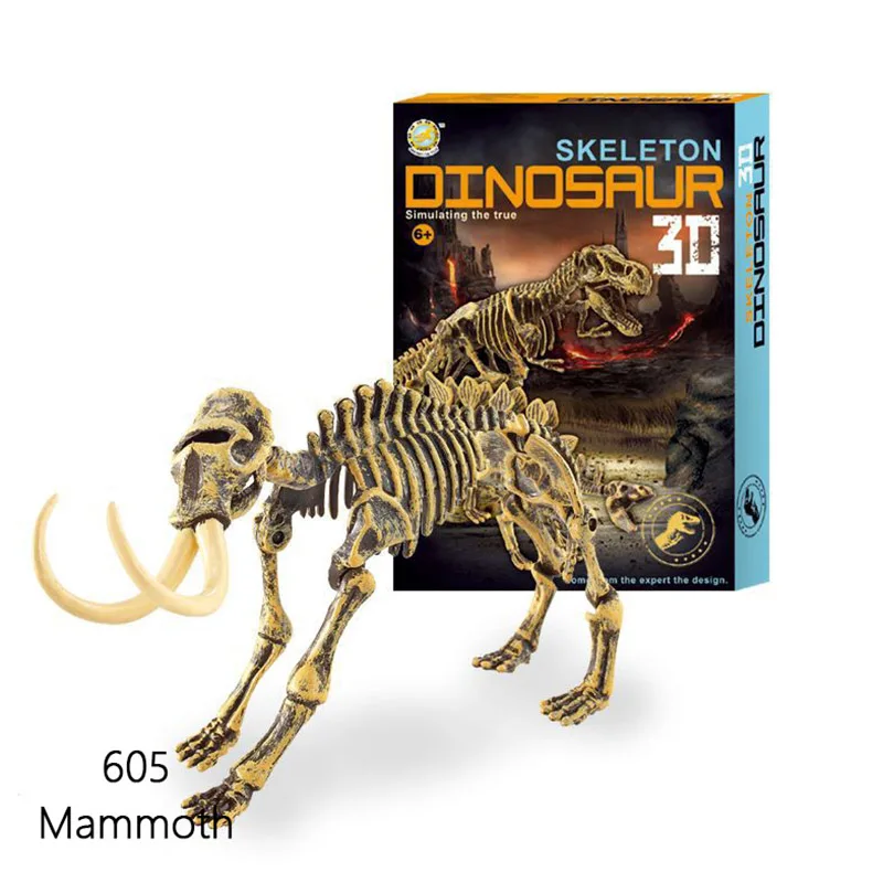 Assembleren Dinosaurus Botten Triceratops Skelet Gebouw Fossiel Mammuthus Geassembleerde Tyrannosaurus Rex Model Decoratie Ambachten