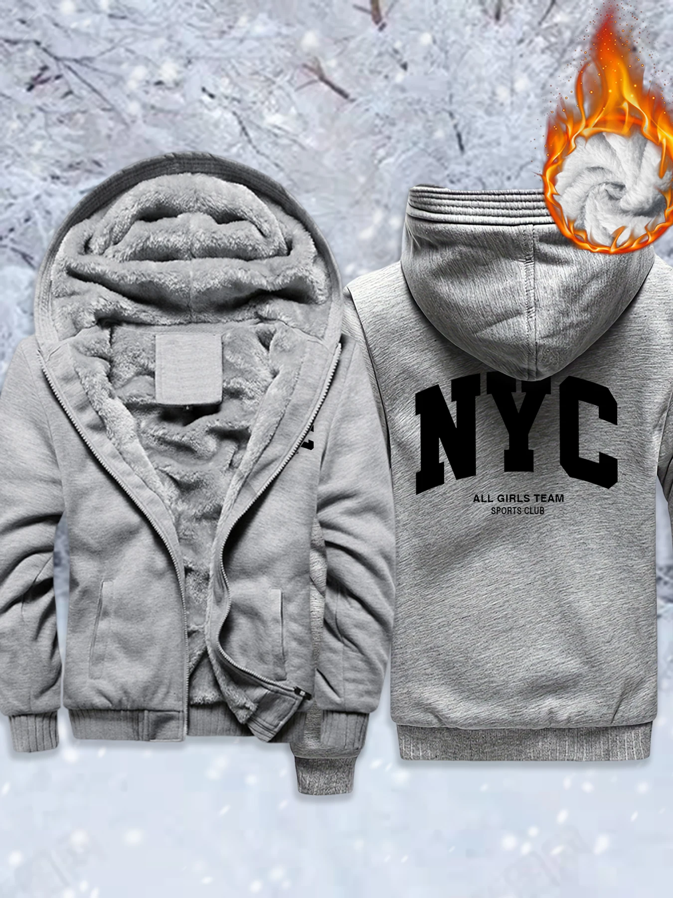 

Нью-Йоркский город, США, спортивная команда, мужская утепленная куртка на молнии, флисовая одежда, пальто большого размера с карманами, зимняя уличная одежда в стиле хип-хоп