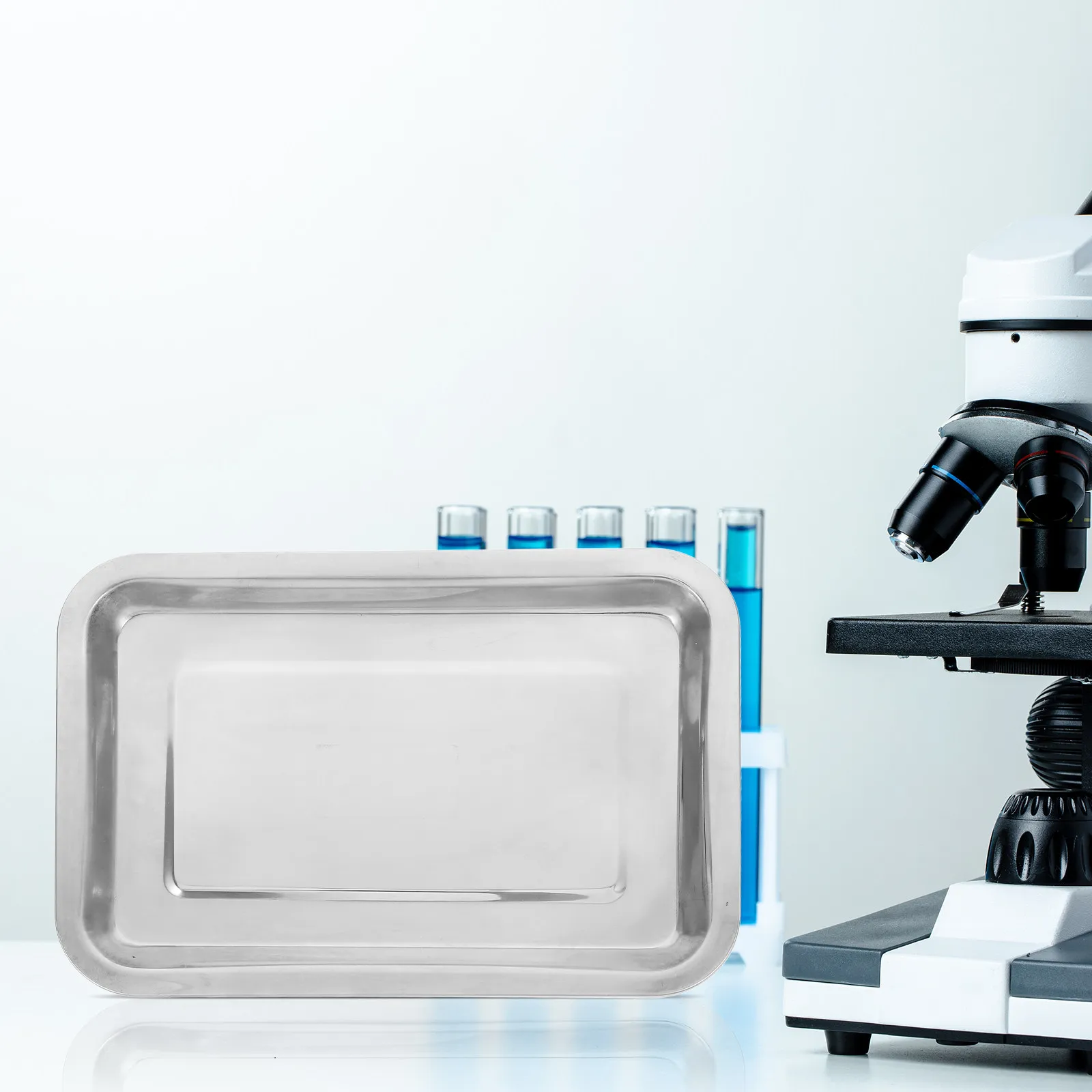 

Противодоливочный поддон из нержавеющей стали, прочный прямоугольный лабораторный лоток для химических экспериментов, хранения ювелирных инструментов, моющийся, многофункциональный