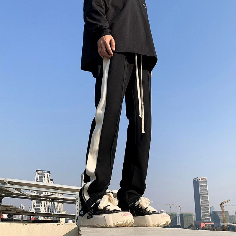 

Loose Men's Tactical Function Pants American Retro Design Long Sports Trousers Spring Autumn Straight Casual Long Pants