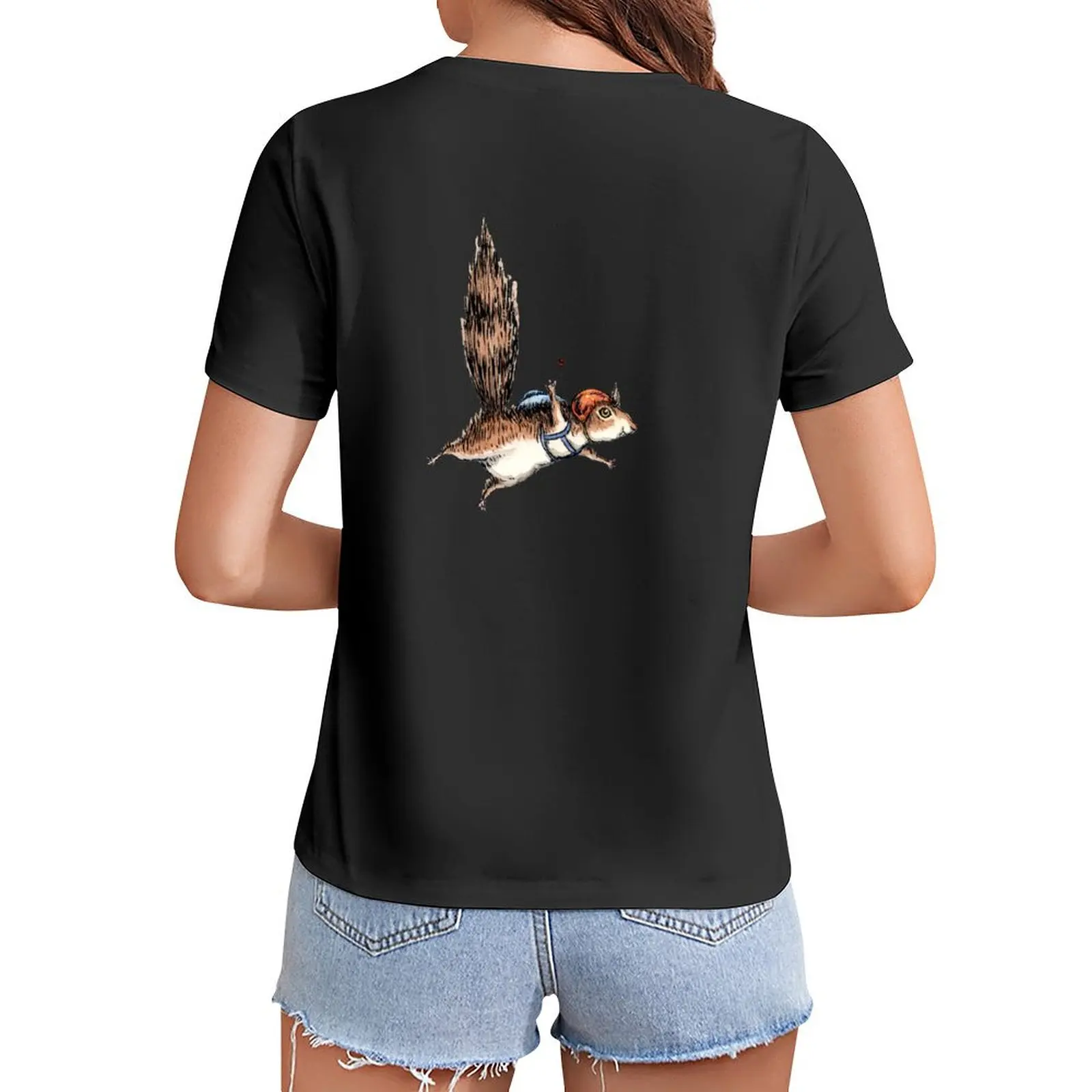 

Skydiver Squirrel, Skydiving Adventure Design T-Shirt blacks female vintage clothes t shirts for Women loose fit