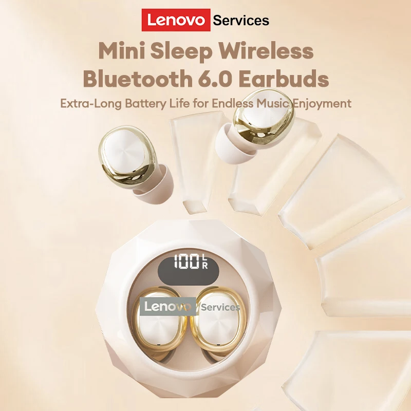 Lenovo LE206 Mini écouteurs Bluetooth TWS sans fil, qualité sonore haute définition, écouteurs originaux avec micro, suppression du bruit