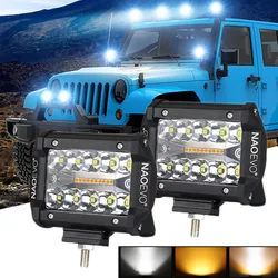 4inch LED Work Light 4x4 Off Road Pods LED Light Bar 6 Modes Fog Driving For Motorcycle Truck Jeep Boat Fog Lights Headlight