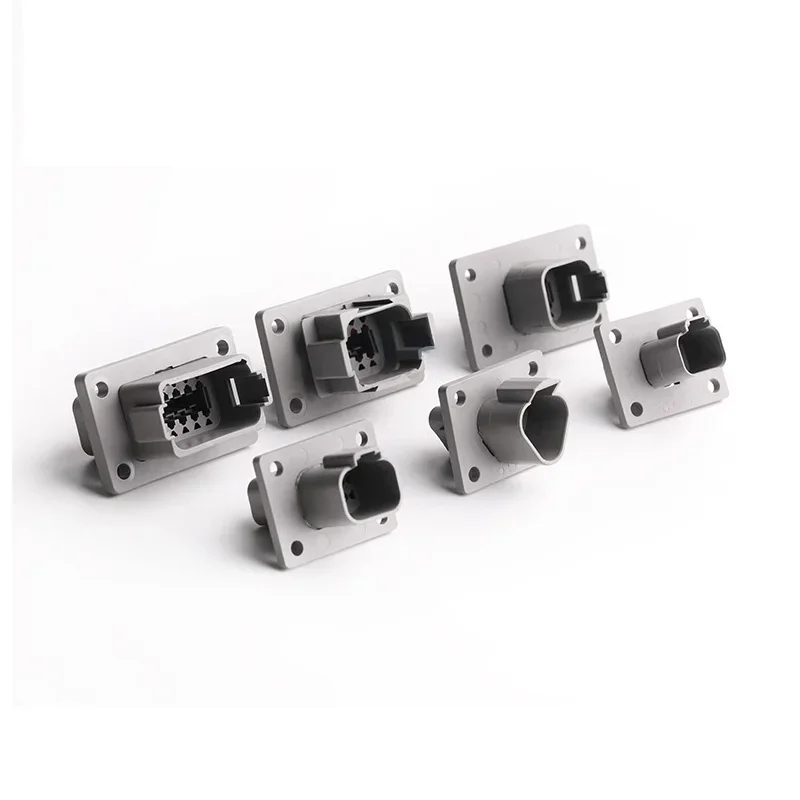 5/10/100set Deutsch Waterproof Connector With Fixed Flange Plug DT04-2P-L012 DT04-4P-L012 DT04-6P-L012 DT04-8P DT04-12P-L012