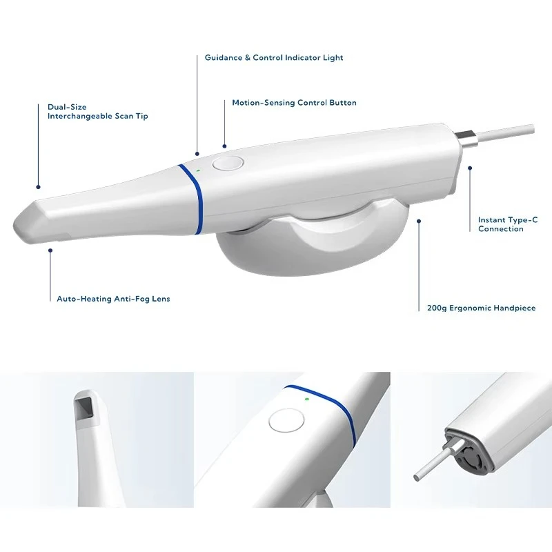 Denpark Portable 3D Intraoral Scanner Dental Equipment Real-time Display Oral Camera Metal Construction CE Certified Class II