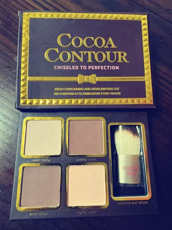 Too F 4 colores maquillaje en polvo cacao contorno facial con cepillo herramienta de maquillaje mz006