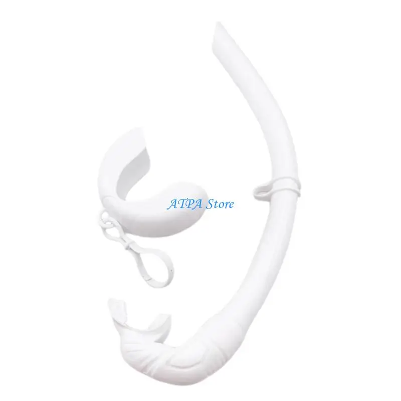 U13C Rolls Up Silicone Snorkel for Scubas Diving, Spearfishing, Freediving, Snorkeling