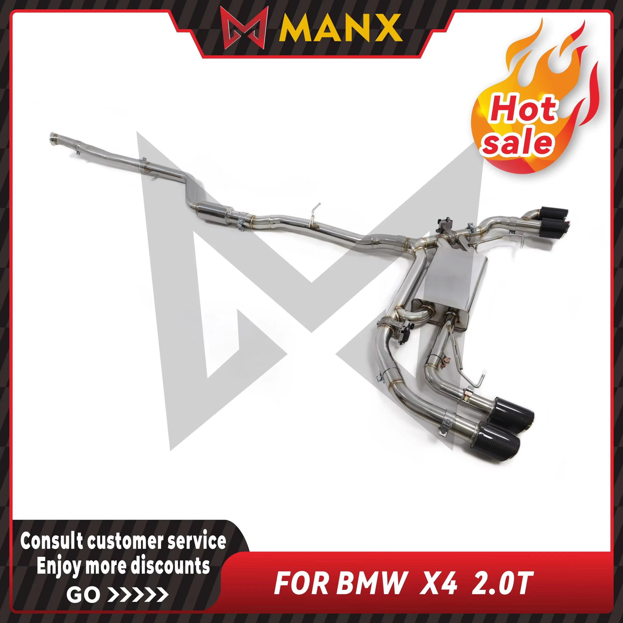 

for BMW X4 Exhaust 2.0T Catback Stainless steel Performance pipe Muffler with remote control valve