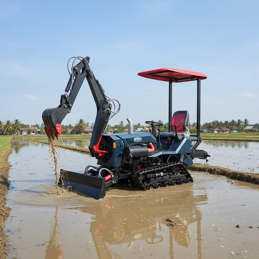 

New Hot Sale 35HP Agricultural Crawler Tractor For Sale Hydraulic Crushing Hammer Rotary Tiller