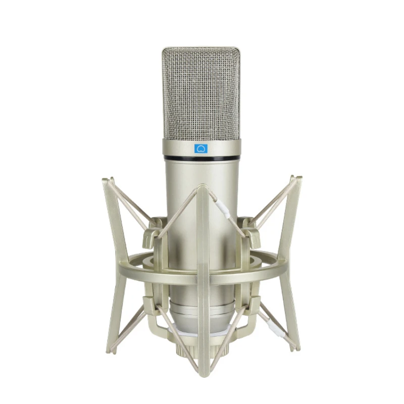 High Quality 26mm Diaphragm XLR Professional Recording 87 Condenser Microphone with Shock-proof frame and Windproof sponge cover