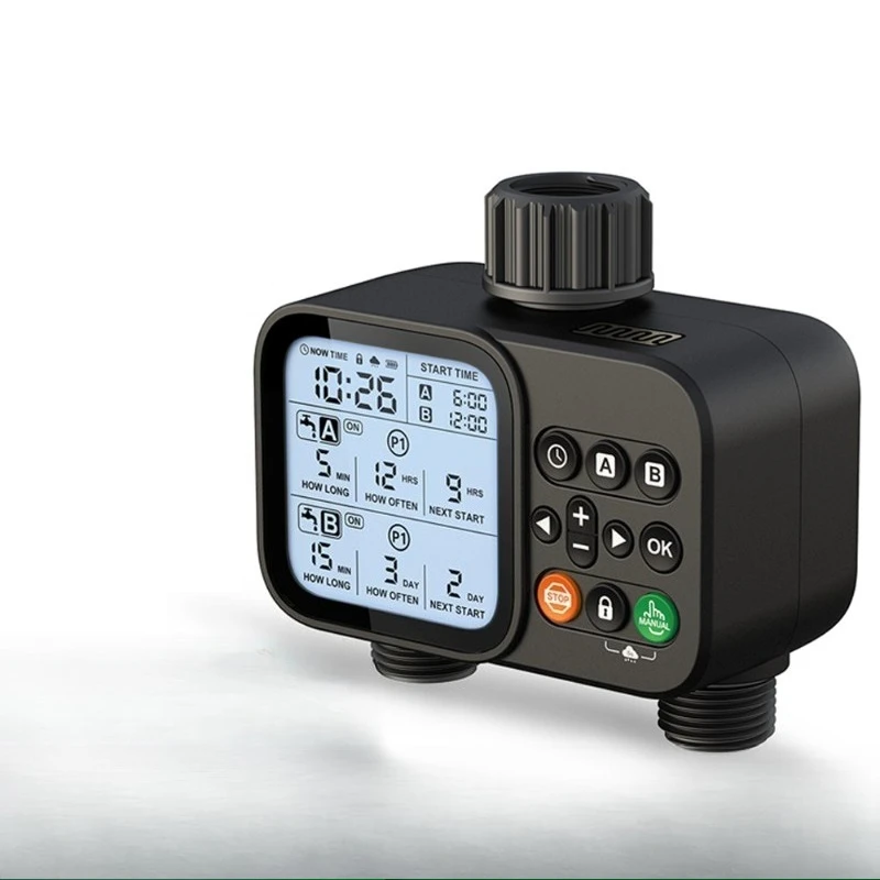 

Automatic flower watering device, irrigation timer, garden dual-channel timed irrigation device