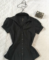 Classic Cool fit shirt Vintage Women Clothes Y2K Minimalist Fashion Tops emo Aesthetic Harajuku Daily 90s Sexy Artsy Punk Shirts