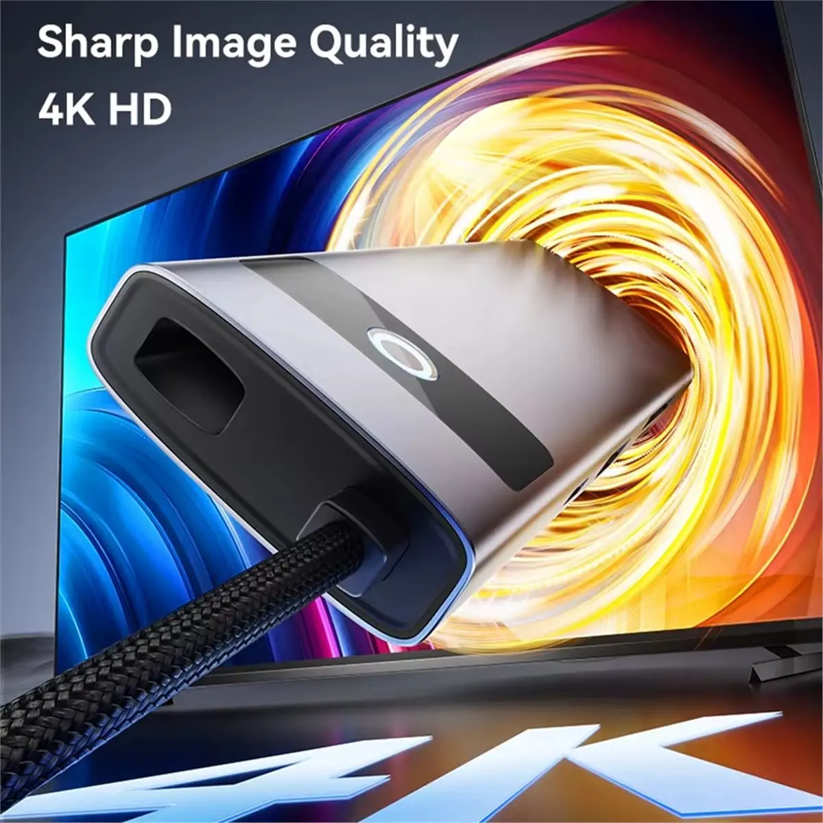 Type-C HUB USB-C Dock Station Adapter 4K -Compatible PD100W USB 3.0 100Mbps Ethernet Port for PC Laptops