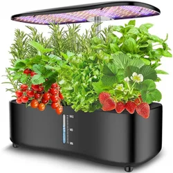 Hydroponics Growing System kit 12 Pods Herb Garden with Grow Iight Adjustable Height Up to 12inch Growing Kit Indoor