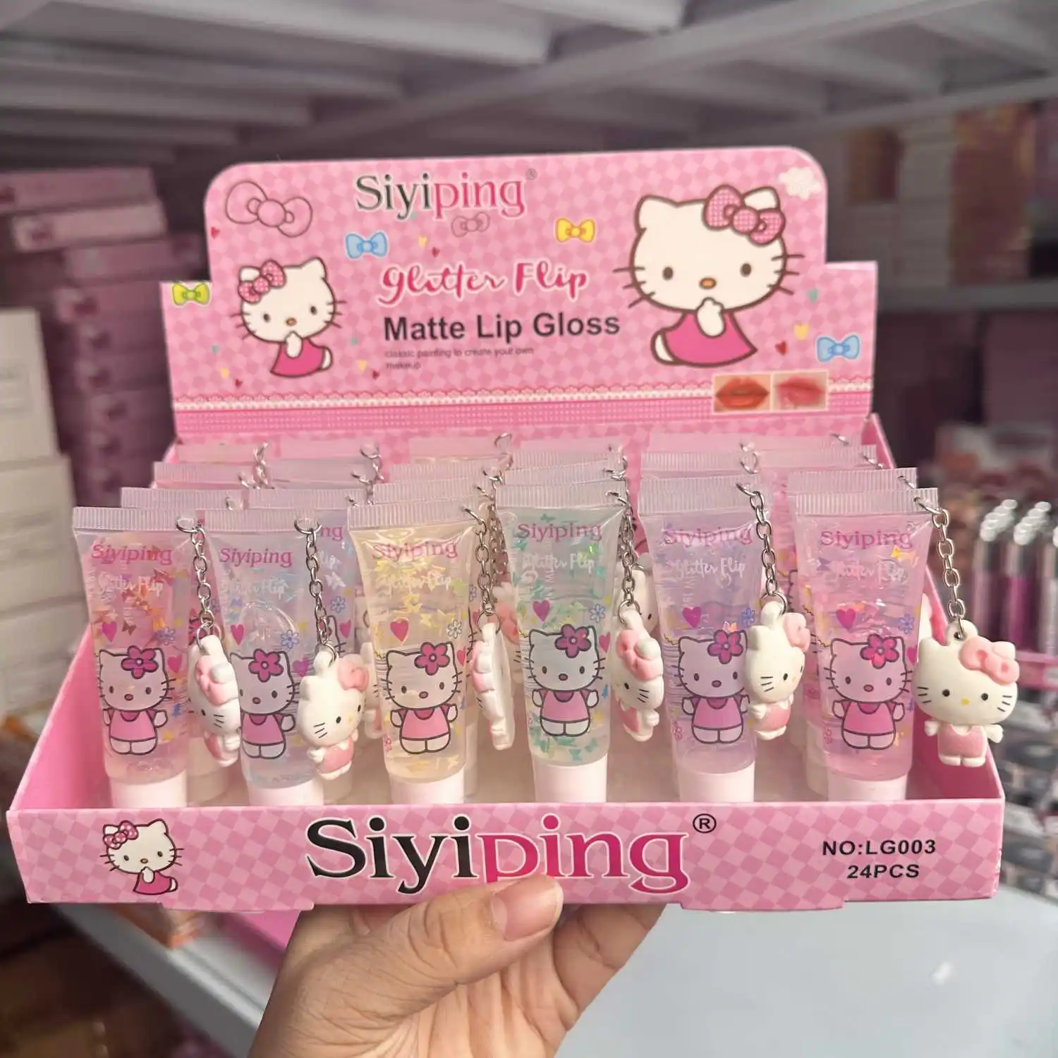 New Cartoon Hello Kitty Lipstick Creativity 24 Set Exquisite Girl Student Moisturizing Lippie Girlfriend Cosmetics Birthday Gift