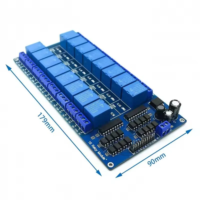 16Circuit Relay Module 5V 12V Control Panel With optocoupler tapeLM2596Power Supply Relay