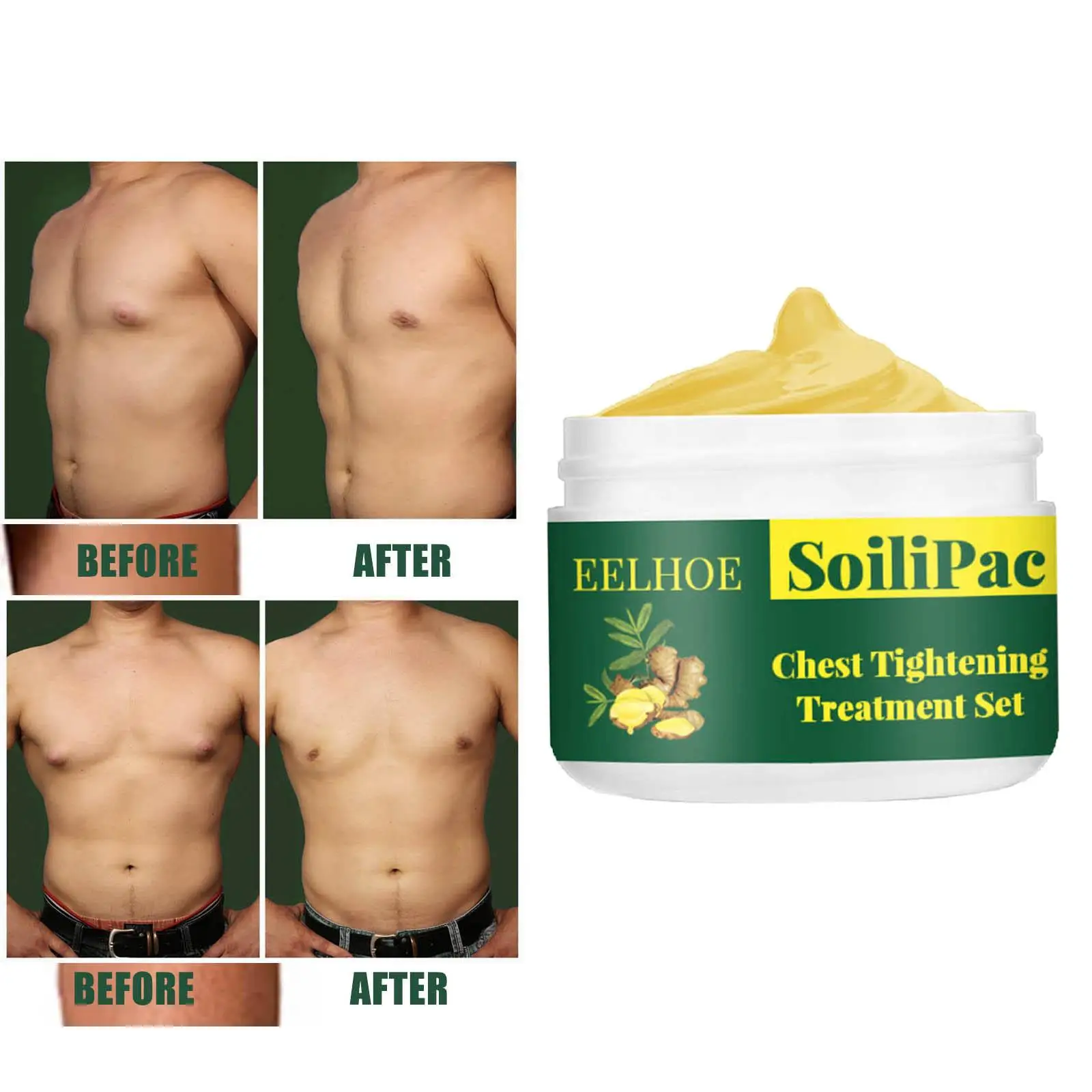 50G Gynecomastia Tightening Cream Workout Enhancer for Firm Breasts Men Breast Anti Cellulite Massage Cream for Slimming