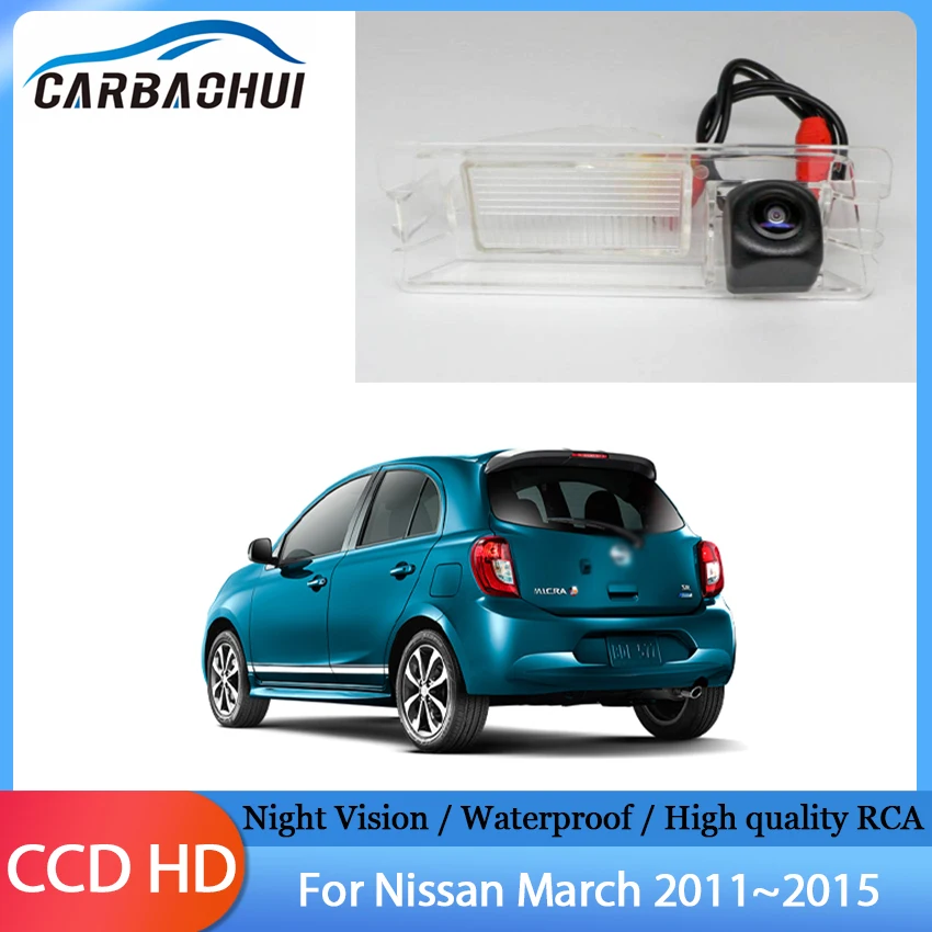

CCD HD ночного видения Водонепроницаемая специальная автомобильная камера заднего вида заднего вида для Nissan March 2011 2012 2013 2014 2015