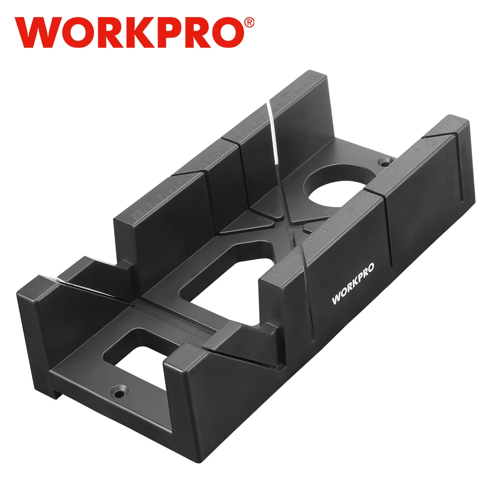 WORKPRO-caja de inglete de sierra multifunción para carpintería, corte de madera de 45/90 grados para cortar madera y metales blandos