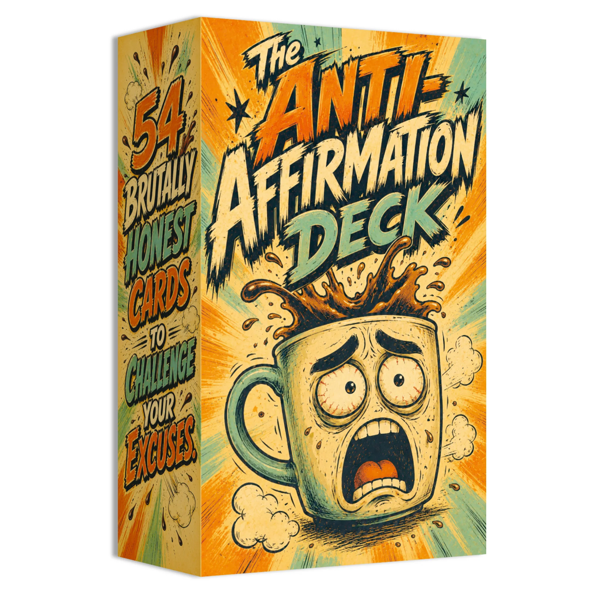 The Anti-Affirmation Deck, 54 cartes Oracle, Funny Reality Check, jeu de société de tarot, cadeau drôle en anglais pour amis, 12*7cm, 14+