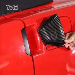 ABS Carbon fiber For Chevrolet Corvette C6 2005-2013 Car Exterior Door Bowl Protection Cover Decorative Sticker Car Accessories